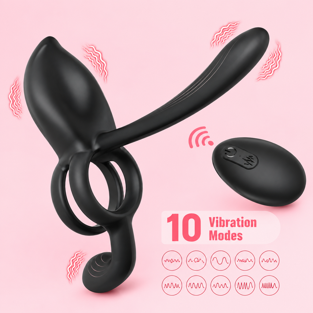 Remote Control Vibrating Penis Ring | Perineum Stimulator